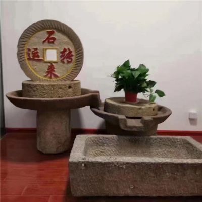 仿古做舊青石石雕老石槽流水?dāng)[件