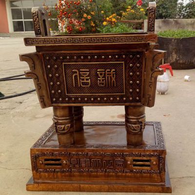 純銅鑄造仿古中式祈福黃銅鼎寺廟廣場(chǎng)落地?cái)[件