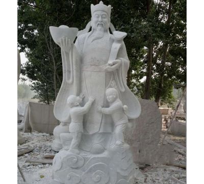 戶(hù)外景區(qū)大型漢白玉石雕財(cái)神雕塑