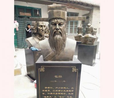 古代名人包拯胸像銅雕包拯包公包青天人物鑄銅雕像法制廉政雕塑