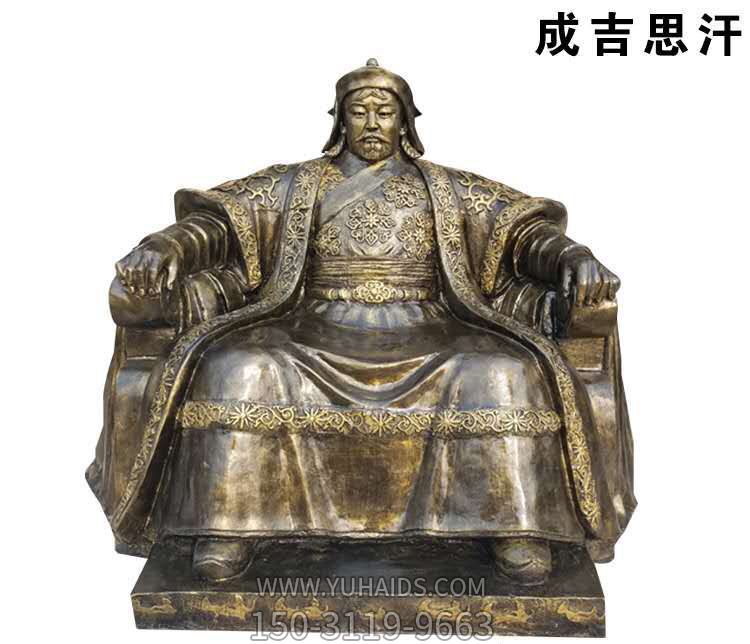 歷史人物銅雕景區(qū)成吉思汗雕塑