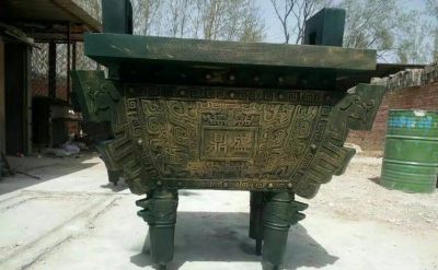 景區(qū)寺廟青銅器浮雕鎮(zhèn)宅鼎雕塑