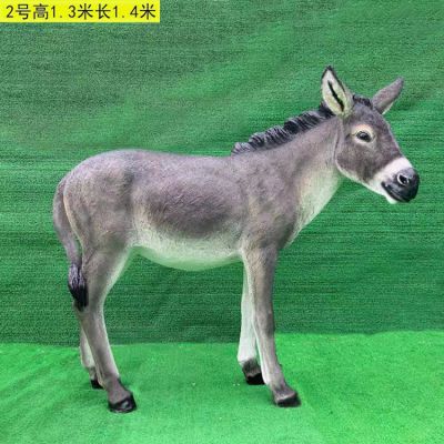 毛驢，玻璃鋼仿真動物雕塑