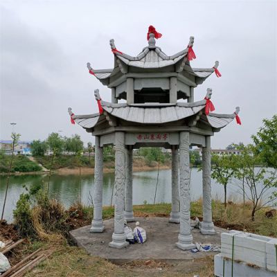 戶(hù)外公園大理石石雕戶(hù)外園林景觀涼亭雕塑