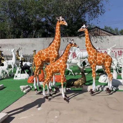 動物園玻璃鋼仿真長頸鹿雕塑