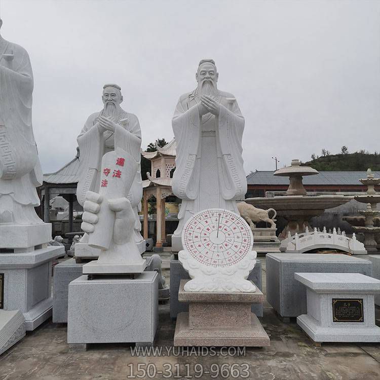 大理石石雕校園古代人物景觀雕塑