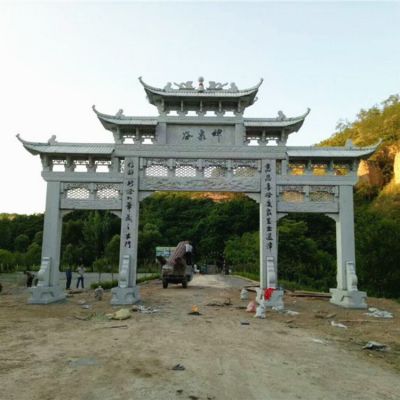 石雕牌坊仿古村口景區(qū)寺廟門口裝飾優(yōu)質天然石材