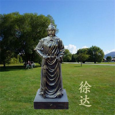 玻璃鋼仿銅明朝開國軍事統(tǒng)帥徐達雕像學院廣場擺件