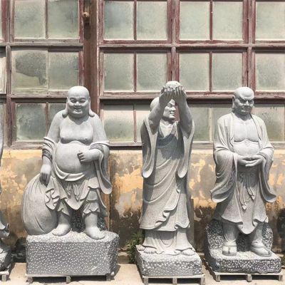 大理石石雕寺廟景區(qū)十八羅漢雕像