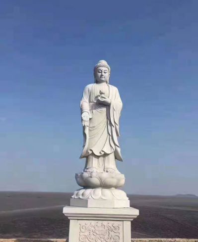 石雕廣場(chǎng)景觀雕塑戶外擺件漢白玉如來(lái)佛祖雕塑