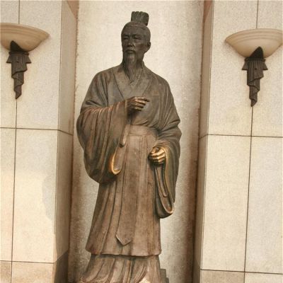 銅雕戶(hù)外城市街道古代人物景觀(guān)擺件