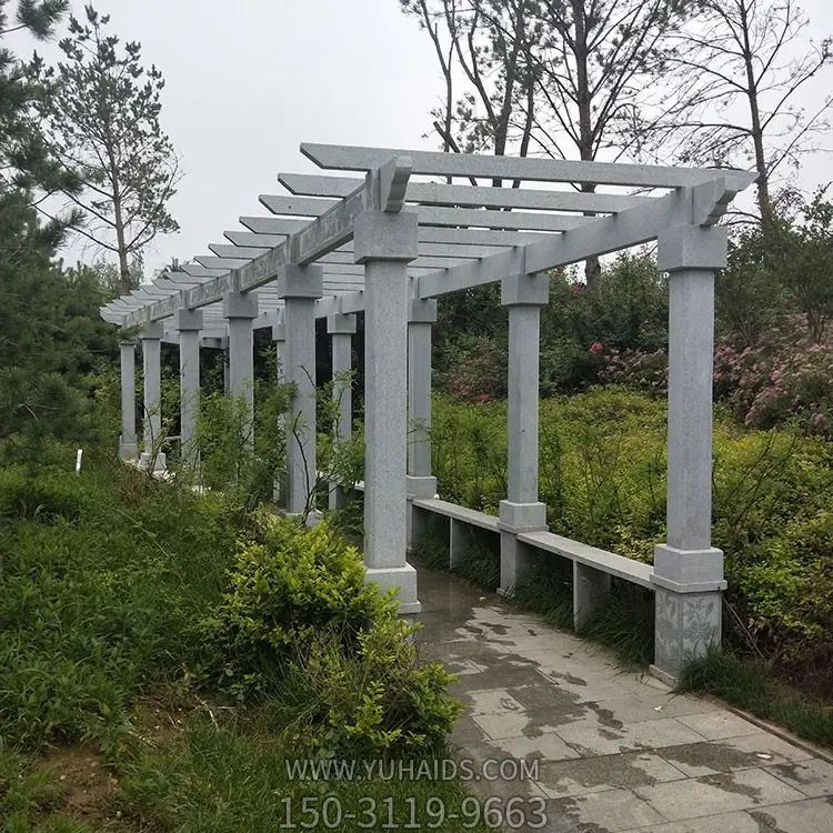 大理石花架，公園過道花架子雕塑