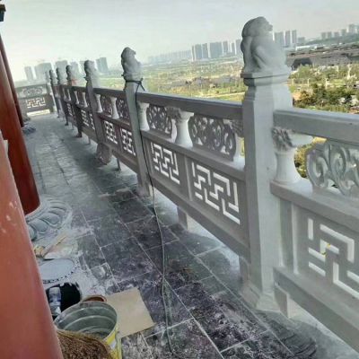 大理石雕刻浮雕鏤空花紋寺廟景點古建筑漢白玉欄桿