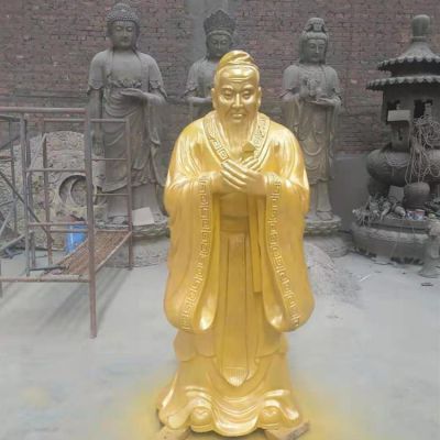 玻璃鋼仿銅戶外園林景觀古代人物雕塑