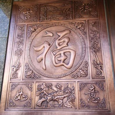 銅雕園林庭院室內(nèi)大型壁畫(huà)